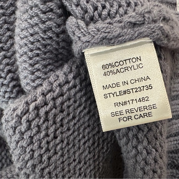 New Sincerely Jules Intarsia Bow Knit Sweater Top&Hair Bow Set Blue Women’s M - Picture 3 of 7